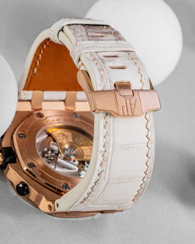 Bespoke Watch Strap in Natural Himalayan Crocodile