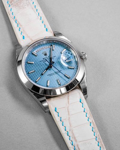 Bespoke Watch Strap in Natural Himalayan Crocodile