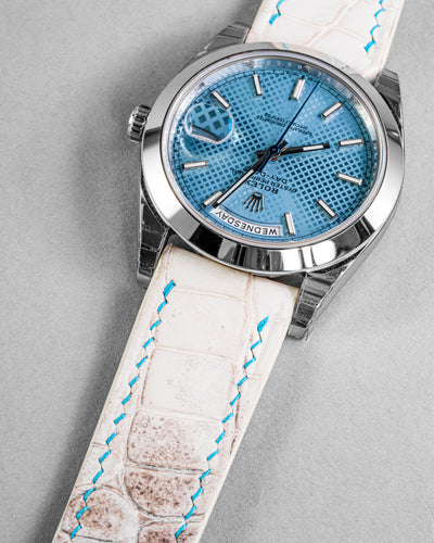 Bespoke Watch Strap in Natural Himalayan Crocodile