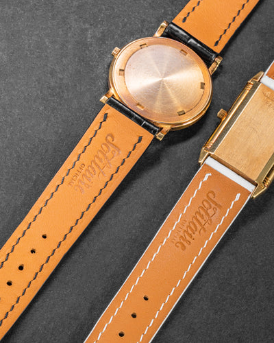 Bespoke Watch Strap In White & Black Crocodile