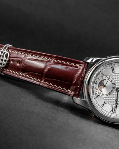 Bespoke Watch Strap in Reddish Brown Crocodile