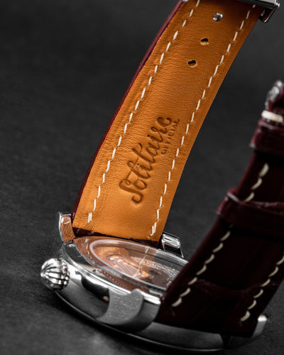 Bespoke Watch Strap in Reddish Brown Crocodile