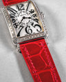 Bespoke Watch Strap in Ferrari Red Crocodile