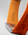 Bespoke Watch Strap in Orange Crocodile