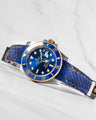 Bespoke Watch Strap in Electric Blue Python