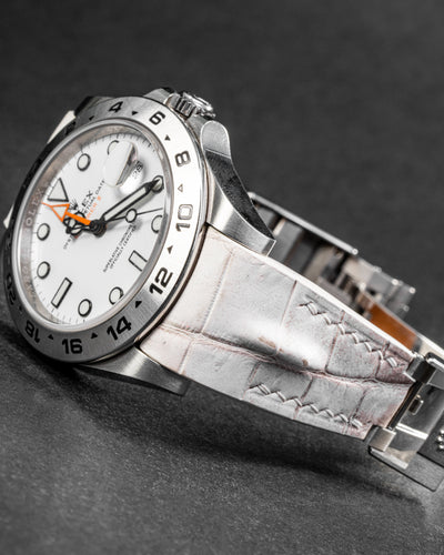 Bespoke Watch Strap in Natural Himalayan Crocodile