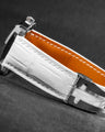 Bespoke Watch Strap in White Crocodile