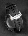 Solitaire Rubber straps in Godzilla Black for Omega x Swatch Mercury