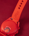 Solitaire Rubber straps in Scarlet Red for Omega x Swatch Mars