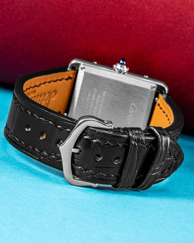 Bespoke Watch Strap in Black Crocodile