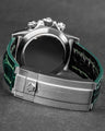 Bespoke Watch Strap in Hunter Green Crocodile