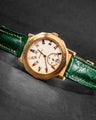 Bespoke Watch Strap in Hunter Green Crocodile