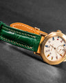 Bespoke Watch Strap in Hunter Green Crocodile
