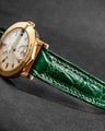 Bespoke Watch Strap in Hunter Green Crocodile