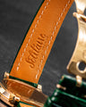 Bespoke Watch Strap in Hunter Green Crocodile