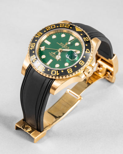 Solitaire Rubber straps in Classic Black for Rolex GMT-Master 116718LN