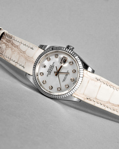 Bespoke Watch Strap in Natural Himalayan Crocodile