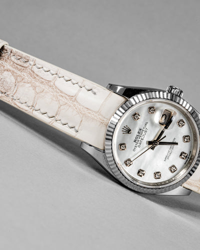 Bespoke Watch Strap in Natural Himalayan Crocodile