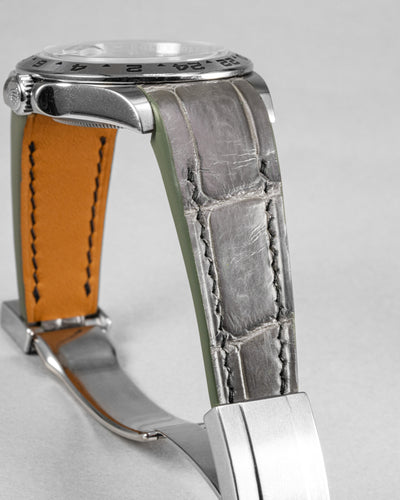 Bespoke Watch Strap in Stone Grey Crocodile