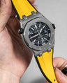 Solitaire Rubber straps in Bumblebee Yellow for Audemars Piguet 42MM
