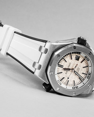 Solitaire Rubber straps in Panda White for Audemars Piguet 42MM
