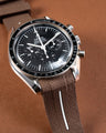 Solitaire Rubber straps in Bear Brown for Omega Speedmaster