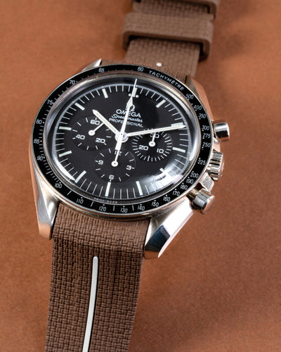 Solitaire Rubber straps in Bear Brown for Omega Speedmaster