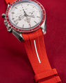 Solitaire Rubber straps in Scarlet Red for Omega Speedmaster