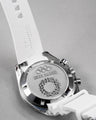 Solitaire Rubber straps in Arctic White for Omega Speedmaster