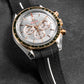 Solitaire Godzilla Black Rubber Strap for Omega