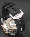 Solitaire Rubber straps in Godzilla Black for Omega Speedmaster