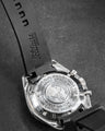 Solitaire Rubber straps in Godzilla Black for Omega Speedmaster