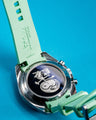 Solitaire Rubber straps in Avocado Green for Omega Speedmaster