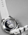 Solitaire Rubber straps in Arctic White for Omega Speedmaster