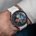 Solitaire Rubber straps in Arctic White for Omega Speedmaster