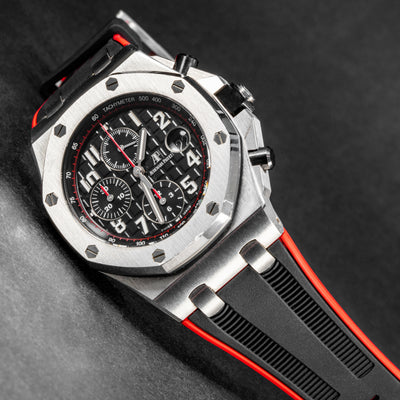 Solitaire Vampire Black Rubber Strap for AP 42MM
