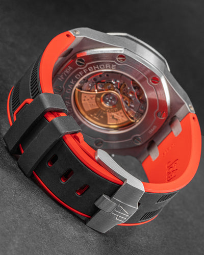Solitaire Rubber straps in Vampire Black for Audemars Piguet 42MM
