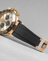 Solitaire Rubber straps in Classic Black for Rolex Daytona 116518