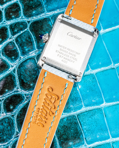 Bespoke Watch Strap in Baby Blue Epsom