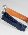 Bespoke Watch Strap in Electric Blue Crocodile