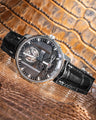 Bespoke Watch Strap in Black Crocodile