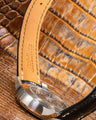 Bespoke Watch Strap in Black Crocodile