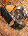 Bespoke Watch Strap in Black Crocodile