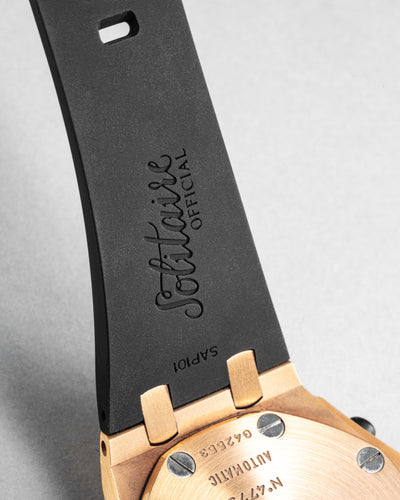 Solitaire Rubber straps in Black for Audemars Piguet 42MM