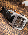 Bespoke Watch Strap in Black Crocodile