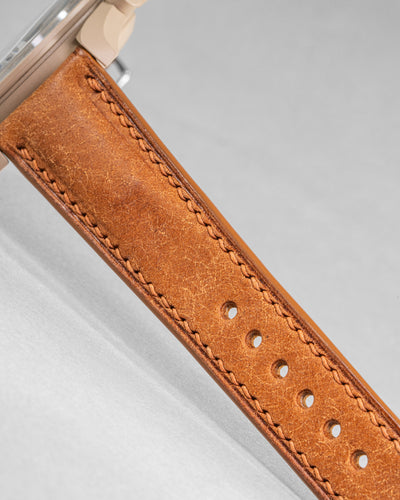 Solitaire Universal Straps in Toasted Almond Buttero for Swatch Omega