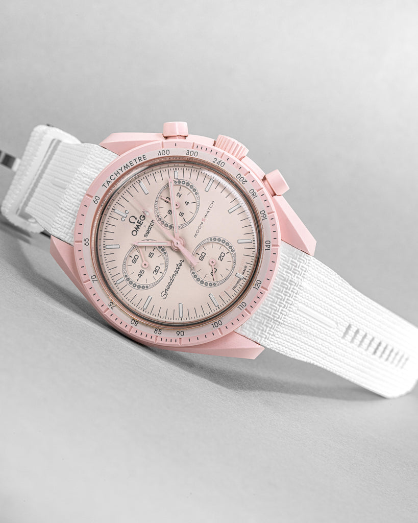 新品未使用 オメガクサリバンド 女性用 Solitaire Rubber Straps in Arctic White for Omega x Swatch Venus