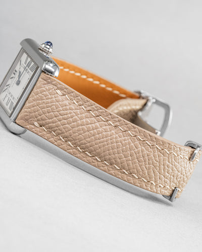 Bespoke Watch Strap in Cream Epsom