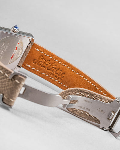 Bespoke Watch Strap in Cream Epsom