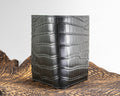 Bespoke Bifold Wallet in Graphite Grey Crocodile Leather